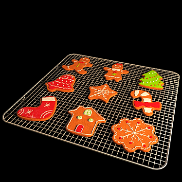  Festive Gingerbread Baking Set 3D model image 1 