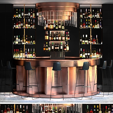 Spirited Elegance: Bar & Restaurant 3D model image 1 