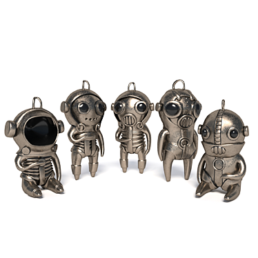 Steampunk Metal Toy Collection 3D model image 1 