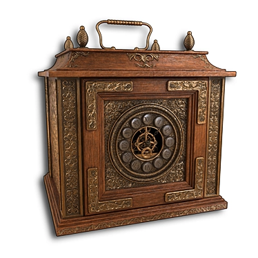 Vintage Steampunk Clock 3D model image 1 