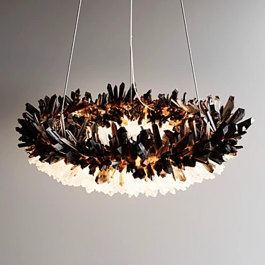 Smoky Quartz Gradient Diamond Ring 3D model image 1 