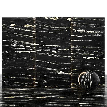 Topaz Storm Quartzite: Glossy, Textured Slabs & Tiles 3D model image 1 