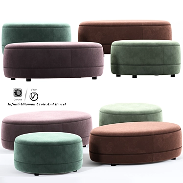 Elegant Infiniti Ottoman: Sleek Style 3D model image 1 