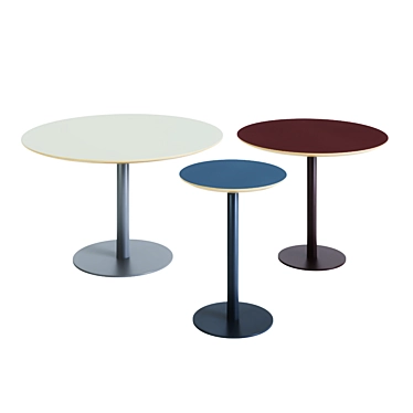  Sleek Round Column Tables 3D model image 1 
