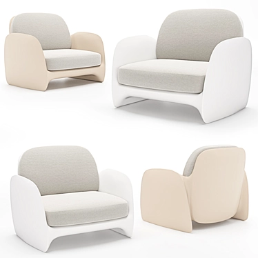 Pazzetina Arm Chair: Stylish Seating for Ultimate Comfort 3D model image 1 