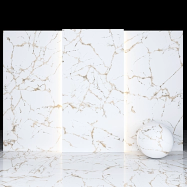 Cream Marble Slabs 120x240 | High-Res Textures | Multiple Formats 3D model image 1 