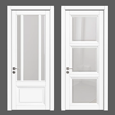 Elegance Oak Interior Door 3D model image 1 