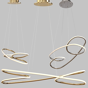 Modern Hanging Light Fixture 3D model image 1 