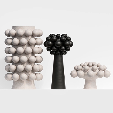 Elegant Nimbus Dome Vase 3D model image 1 