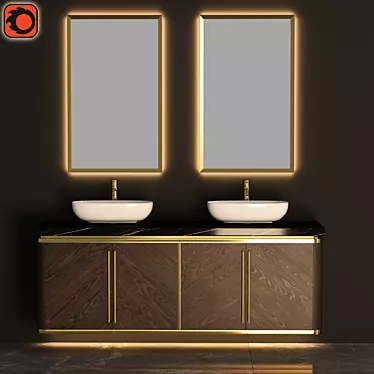 AP Elegant 3-Piece Bathroom Set 3D model image 1 