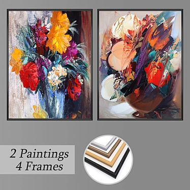 Elegant Wall Art Set 3D model image 1 