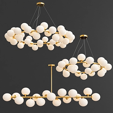 Mimosa Bubble Stik Chandelier 3D model image 1 