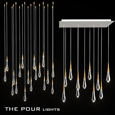 Elegant Pour Lights: Illuminate with Style 3D model image 1 