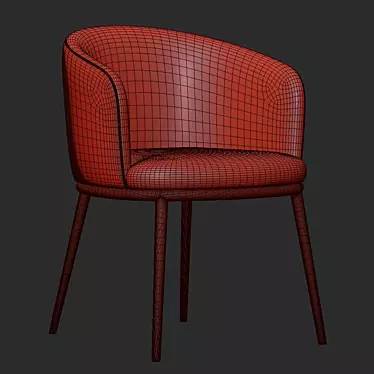 Elegant Filmore Dining Chair 3D model image 1 