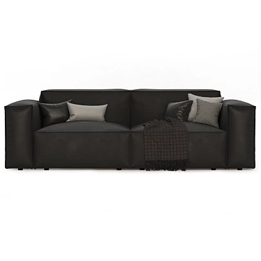 Stylish Comfort: 3D Designed Sofa 3D model image 1 