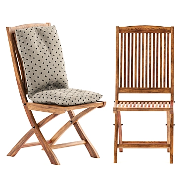Rustic Garden Lounge Chair 3D model image 1 