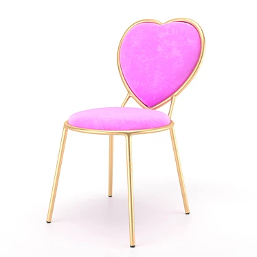 Elegant Love Seat - PBR Gloss Finish 3D model image 1 
