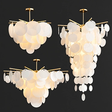 Elegant Nimbus Chandelier Collection 3D model image 1 