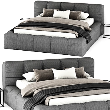 Italian Style Elegance: Italia Bed 3D model image 1 