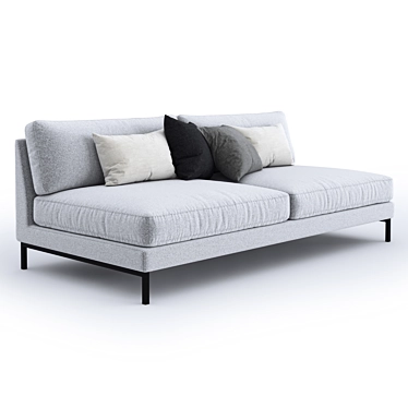 Sleek Elliot Modular Sectional 3D model image 1 