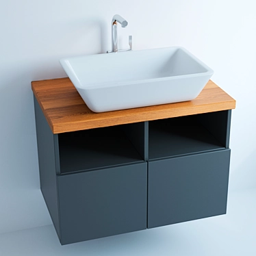 High-Tech Vanity Unit with Stylish Basin 3D model image 1 