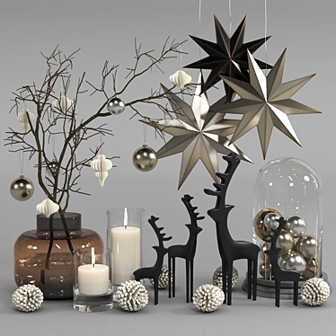 Festive Trim Set - Holiday Decor 3D model image 1 