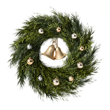 Festive Holiday Wreaths 3D model image 1 