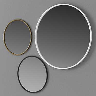 Modern Italian Birk Mirror by Meridiani 3D model image 1 