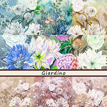 Eternal Beauty: Giardino Designer Wallpaper 3D model image 1 