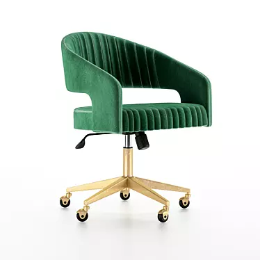 Sleek Suede Office Chair 3D model image 1 