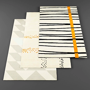 Modern Rugs Set 3D model image 1 