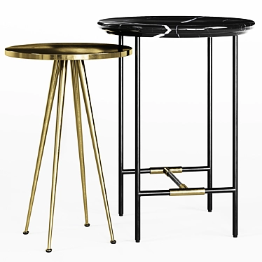 Elegant Botello Side Table - A Touch of Luxore 3D model image 1 
