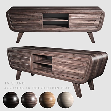 4k TV Stand | Modern Design | Multiple Materials 3D model image 1 