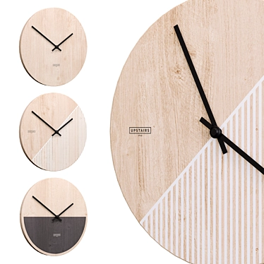 Stylish Upstairs Wall Clock 3D model image 1 