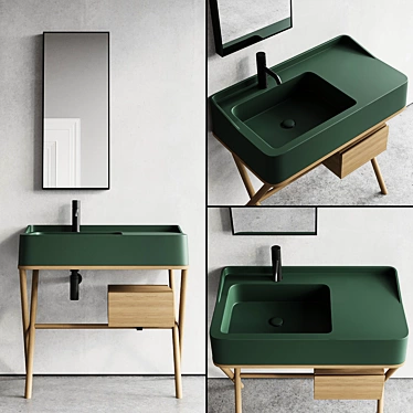 Siwa by Ceramica Cielo: Stylish Vanity Set 3D model image 1 