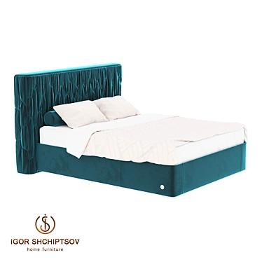 Title: Elegance Redefined: OM. EVITA Bed 3D model image 1 