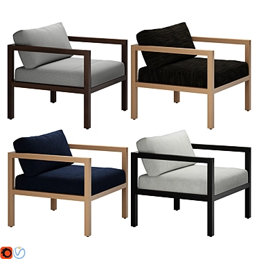 Elegant Eve Lounge Chair: Stylish Design & Premium Materials 3D model image 1 