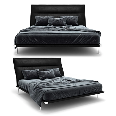 Elegance Embodied: Mr. Moonlight Bed 3D model image 1 