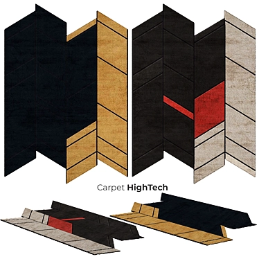 Tangram Carpets: Artistic & Versatile Flooring 3D model image 1 