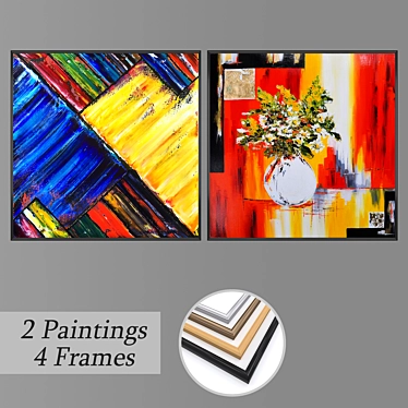 Contemporary Wall Art Set 3D model image 1 