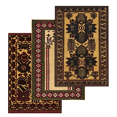 Title: 1966 Vintage Carpets Set 3D model image 1 