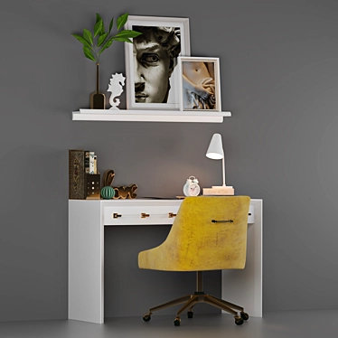 Anthropologie Office Furniture Set 3D model image 1 