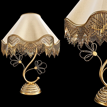 Butterfly Crystal Gold Table Lamp 3D model image 1 