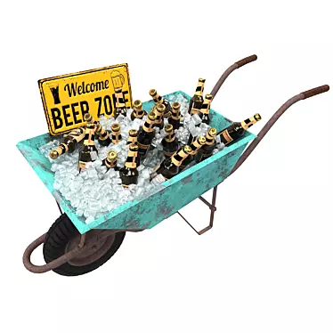 BeerBarrow: Fun and Functional Beer-Carrying Wheelbarrow 3D model image 1 