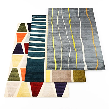 Contemporary Rug Set - 5 Pieces 3D model image 1 