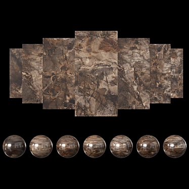 120x240cm Fantasy Brown: 7 Textures 3D model image 1 