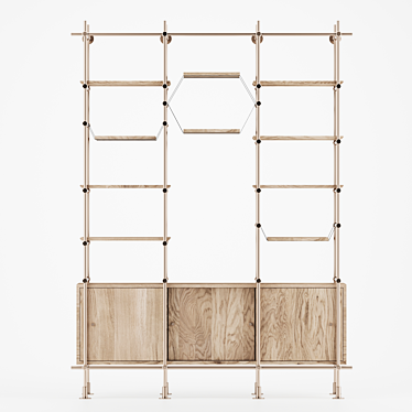 Modern Amu Concept Bookshelf Rack 1 3D model image 1 