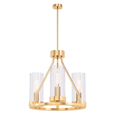 Elegant Hartwell Pendant Light 3D model image 1 