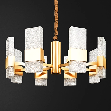 Elegant Brass Modern Fixture 3D model image 1 