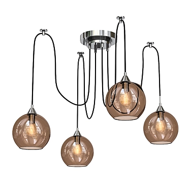 Elegant Pendant Chandelier - Vitaluce 3D model image 1 